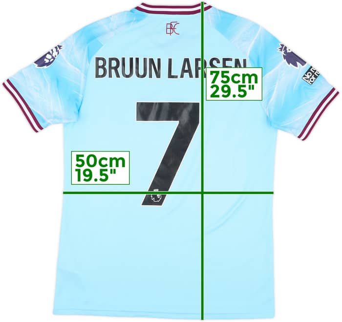 2025-26 Burnley Match Issue Away Shirt Bruun Larsen #7