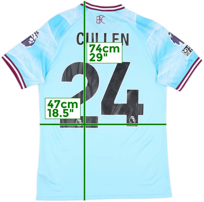 2025-26 Burnley Match Issue Away Shirt Cullen #24