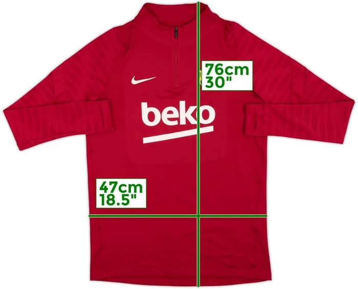 2021-22 Barcelona Nike 1/4 Zip Drill Top - 8/10 - (M)