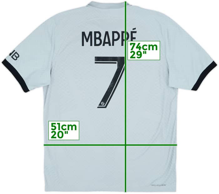 2022-23 Paris Saint-Germain Authentic Away Shirt Mbappe #7 - 9/10 - (L)