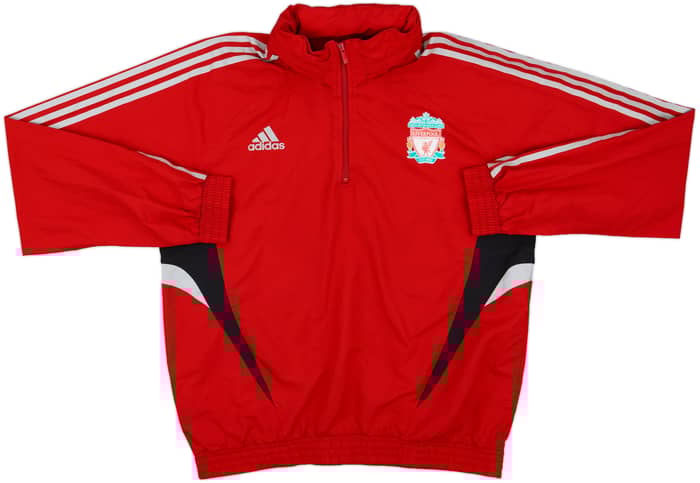 2008-09 Liverpool adidas 1/4 Zip Hooded Track Top - 8/10 - (L/XL)