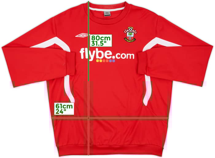 2009-10 Southampton Umbro Sweat Top - 9/10 - (XXL)