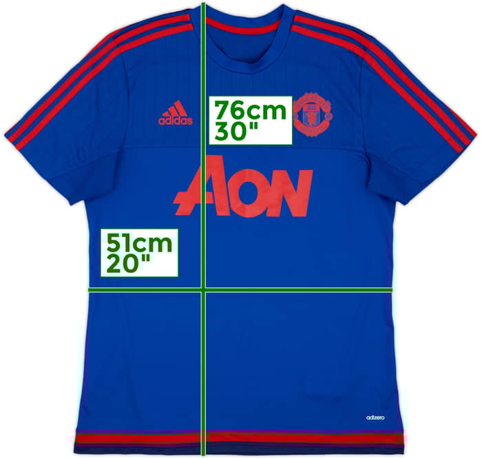 2015-16 Manchester United adizero Training Shirt - 8/10 - (L)