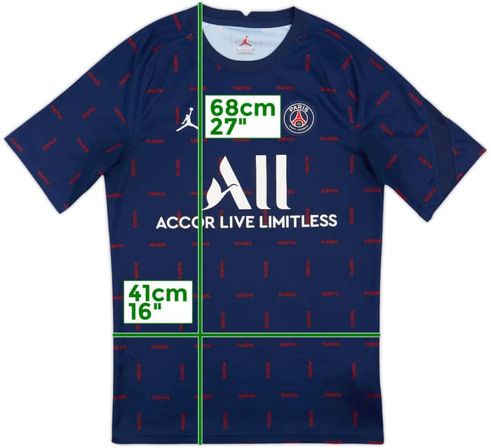 2021-22 Paris Saint-Germain Nike Jordan Training Shirt - 8/10 - (S)
