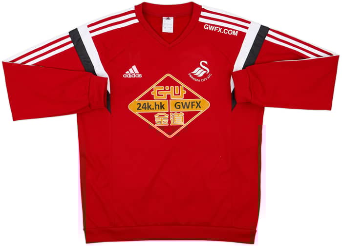 2014-15 Swansea City adidas Sweat Top - 9/10 - (L)