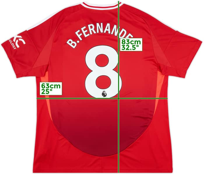 2024-25 Manchester United Home Shirt B.Fernandes #8 - 8/10 - (XXL)