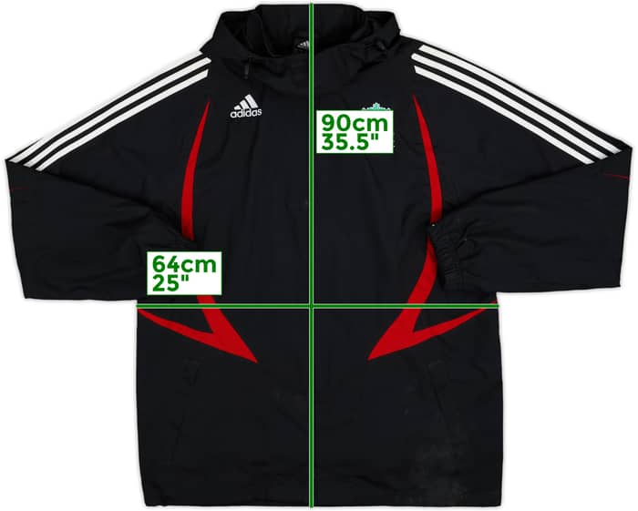 2007-08 Liverpool adidas Hooded Rain Jacket - 6/10 - (L)