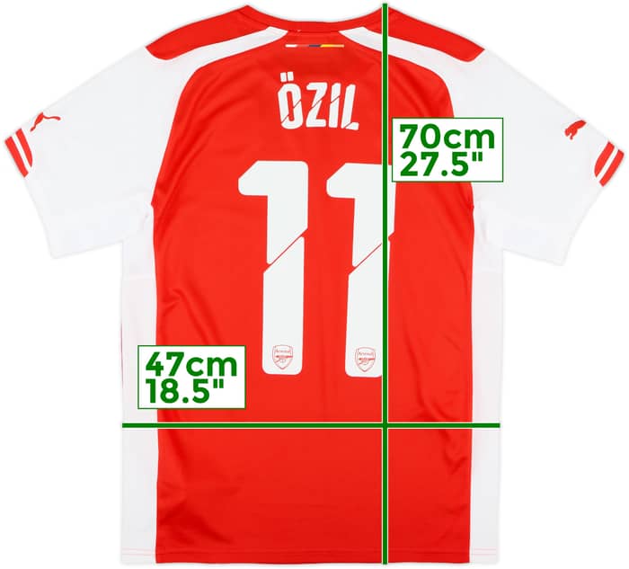 2014-15 Arsenal Home Shirt Ozil #11 - 9/10 - (S)
