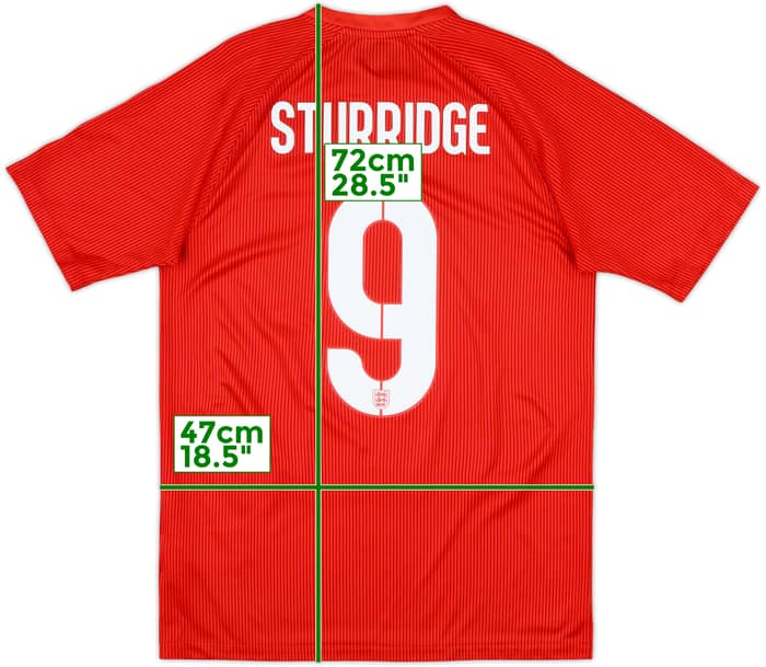 2014-15 England Away Shirt Sturridge #9 - 6/10 - (S)