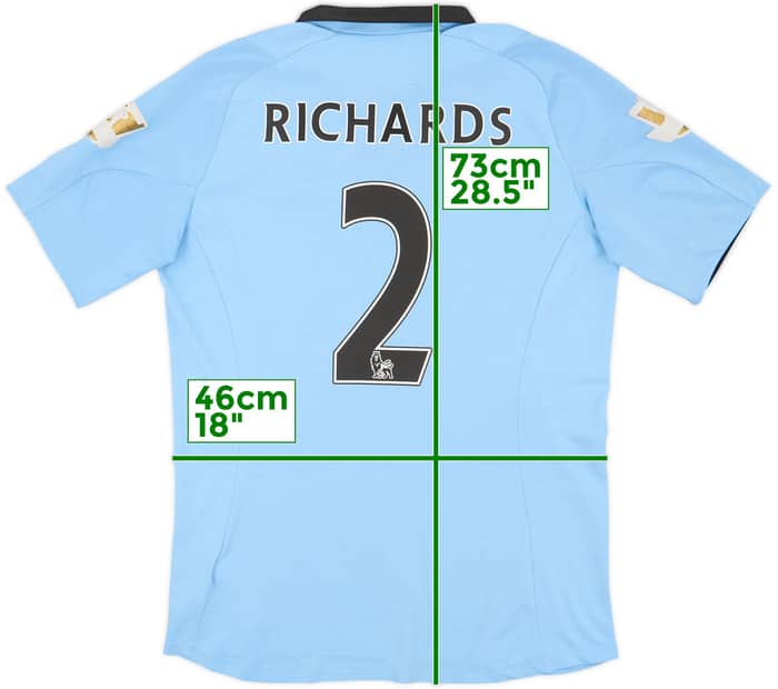 2012-13 Manchester City Home Shirt Richards #2 - 5/10 - (M)