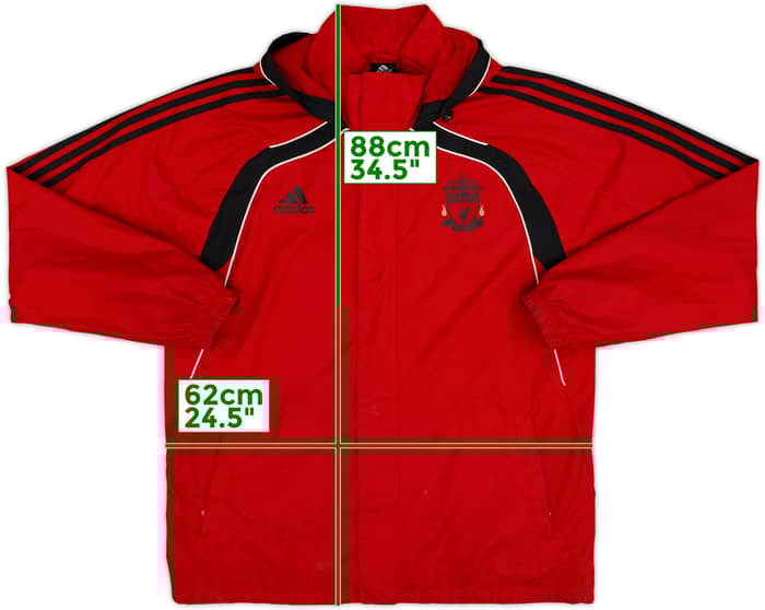 2010-11 Liverpool adidas Hooded Rain Jacket - 7/10 - (L/XL)