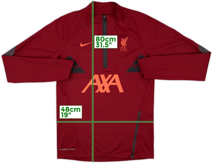 2021-22 Liverpool Player Issue Nike 1/4 Zip Training Top - 5/10 - (S)