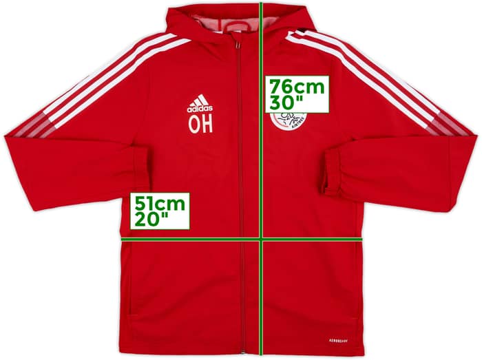 2022-23 Ajax Aintree adidas Staff Issue Hooded Track Jacket OH - 9/10 - (XL.Boys)