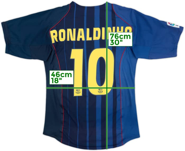 2004-05 Barcelona Away Shirt Ronaldinho #10 - 8/10 - (M)