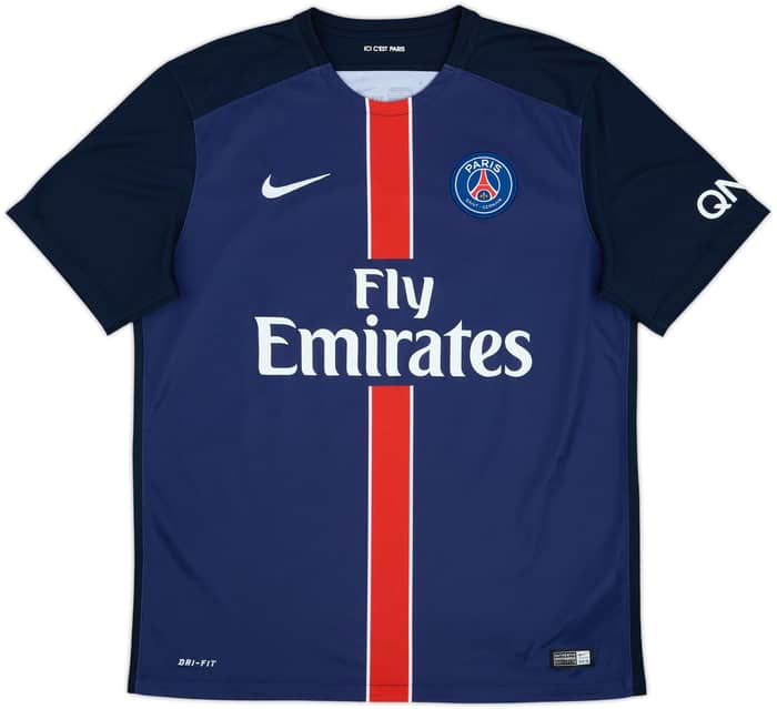 2015-16 Paris Saint-Germain Home Shirt Ibrahimovic #10 - 8/10 - (L)