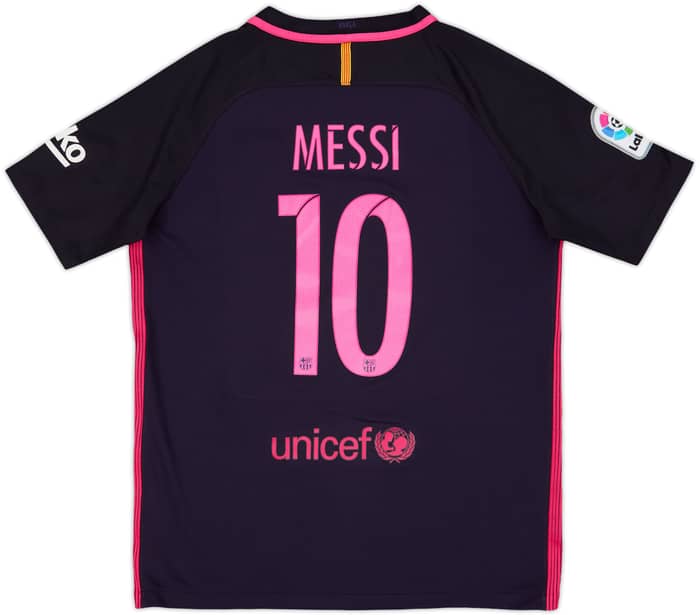 2016-17 Barcelona Away Shirt Messi #10 - 6/10 - (XL.Boys)
