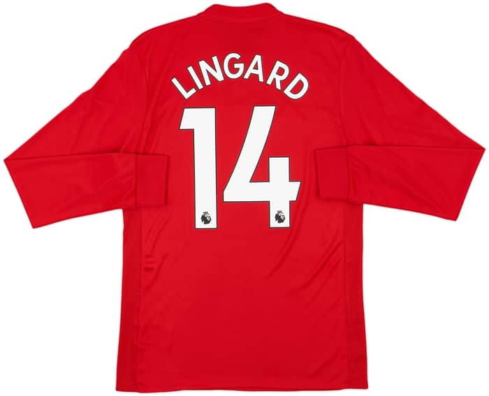 2017-18 Manchester United Home L/S Shirt Lingard #14 - 10/10 - (S)