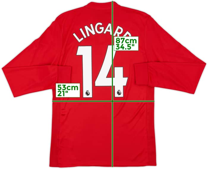 2017-18 Manchester United Home L/S Shirt Lingard #14 - 10/10 - (S)