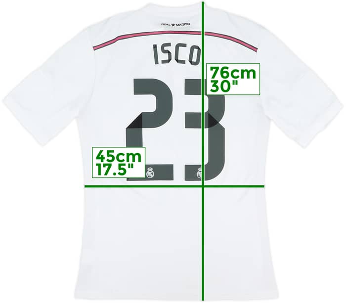 2014-15 Real Madrid Home Shirt Isco #23 - 8/10 - (M)