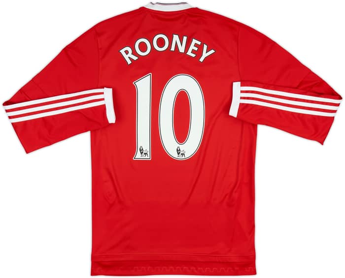 2015-16 Manchester United Home L/S Shirt Rooney #10 - 10/10 - (S)
