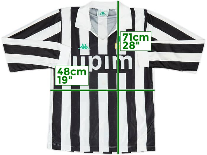 1991-92 Juventus Basic Home L/S Shirt - 8/10 - (M)