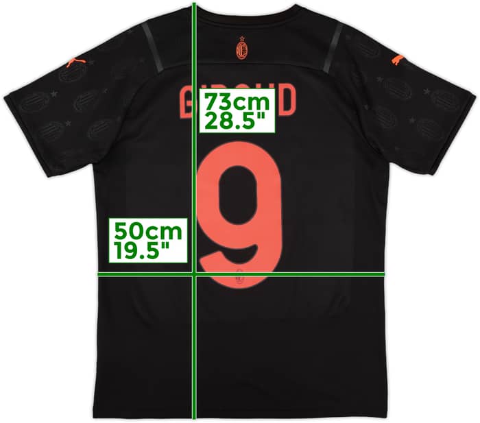 2021-22 AC Milan Third Shirt Giroud #9 - 10/10 - (M)