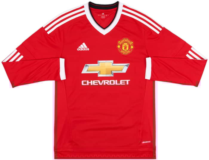 2015-16 Manchester United Home L/S Shirt Mata #8 - 9/10 - (S)