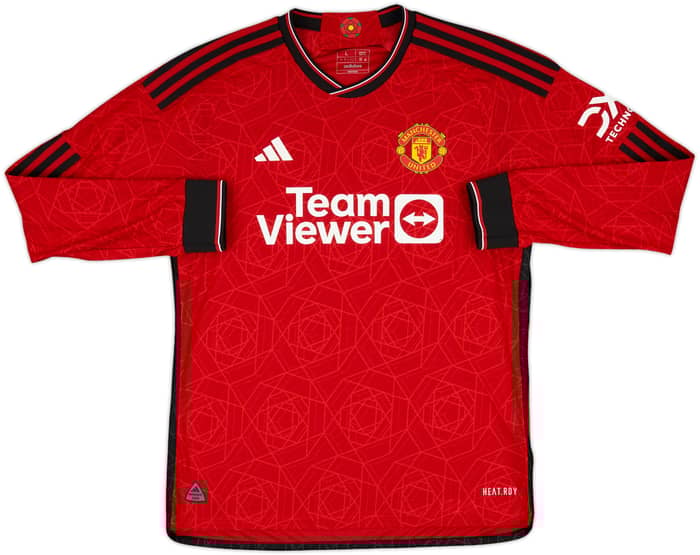 2023-24 Manchester United Authentic Home L/S Shirt B.Fernandes #8 - 10/10 - (L)
