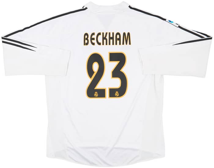 2004-05 Real Madrid Home Shirt Beckham #23 - 8/10 - (XL)