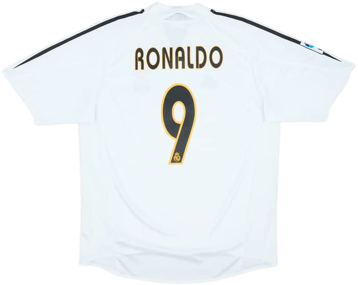 2004-05 Real Madrid Home Shirt Ronaldo #9 - 8/10 - (L)