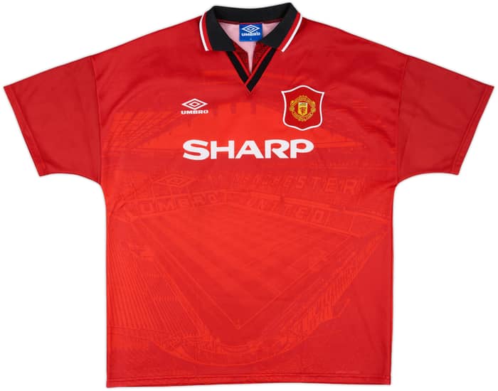 1994-96 Manchester United Home Shirt Cantona #7 - 10/10 - (XL)