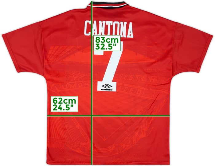 1994-96 Manchester United Home Shirt Cantona #7 - 10/10 - (XL)