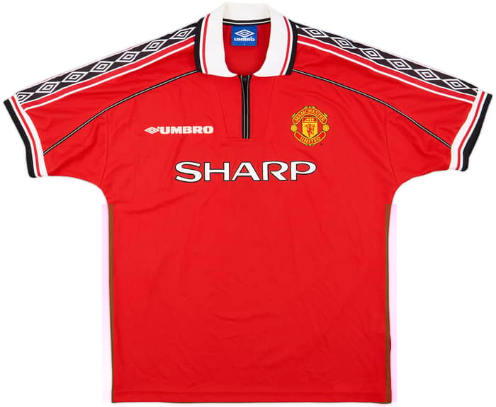 1998-00 Manchester United Home Shirt Beckham #7 - 8/10 - (L)