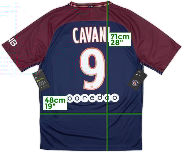 2017-18 Paris Saint-Germain Home Shirt Cavani #9 (M)