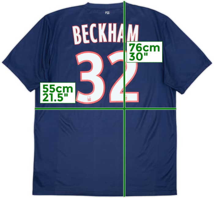2012-13 Paris Saint-Germain Home Shirt Beckham #32 - 9/10 - (L)