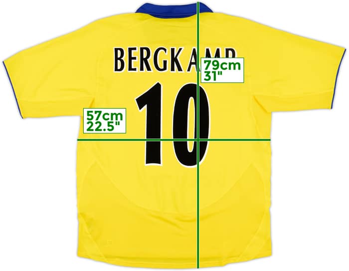 2003-05 Arsenal Away Shirt Bergkamp #10 - 8/10 - (L)