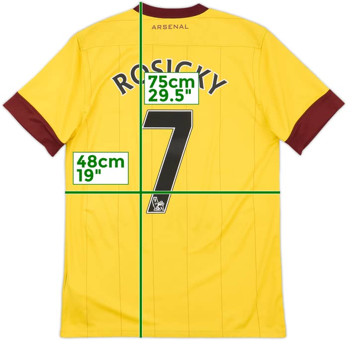 2010-13 Arsenal Away Shirt Rosicky #7 - 7/10 - (S)