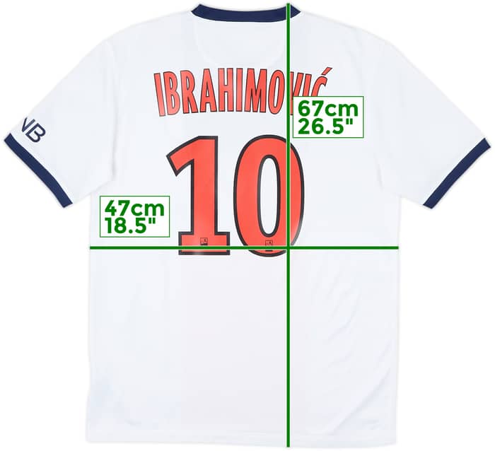 2013-14 Paris Saint-Germain Away Shirt Ibrahimovic #10 - 9/10 - (M)