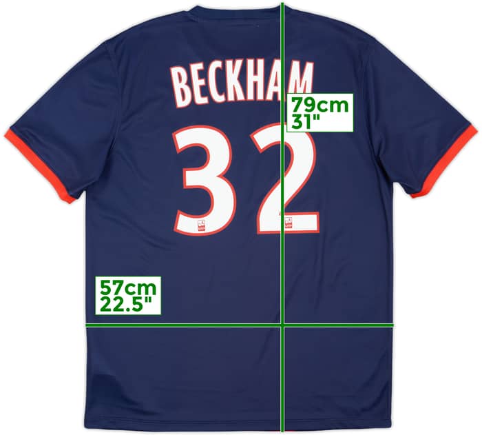 2013-14 Paris Saint-Germain Home Shirt Beckham #32 - 9/10 - (L)