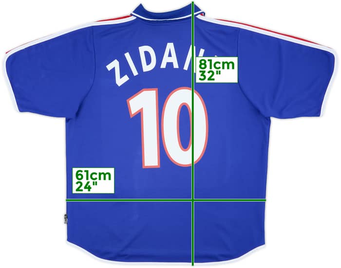 2000-02 France Home Shirt Zidane #10 - 8/10 - (XL)