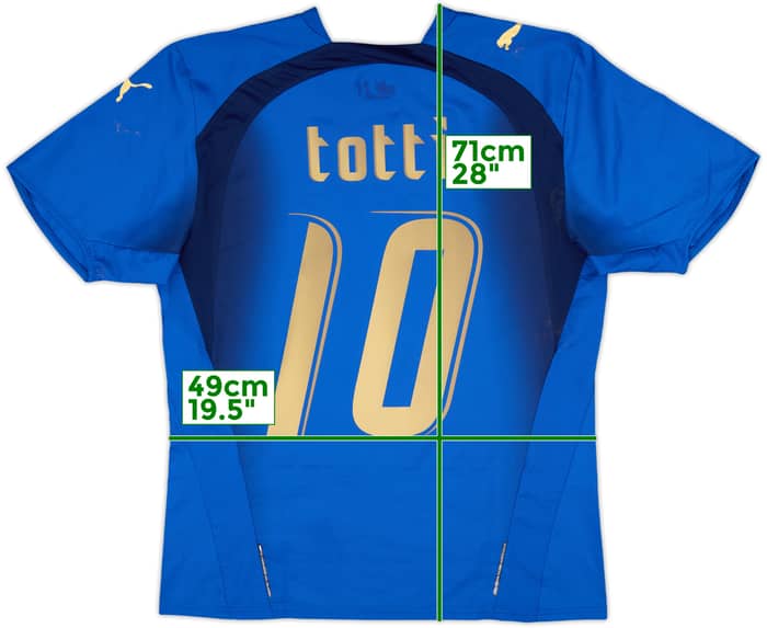 2006 Italy Home Shirt Totti #10 - 7/10 - (M)