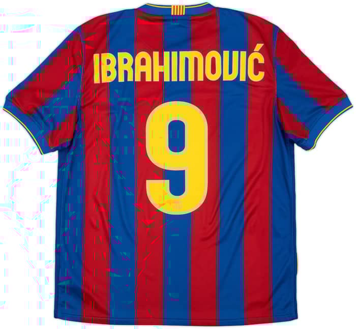 2009-10 Barcelona Home Shirt Ibrahimovic #9 - 9/10 - (M)
