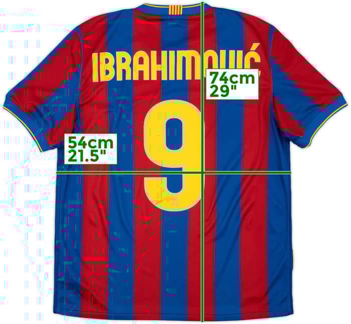 2009-10 Barcelona Home Shirt Ibrahimovic #9 - 9/10 - (M)