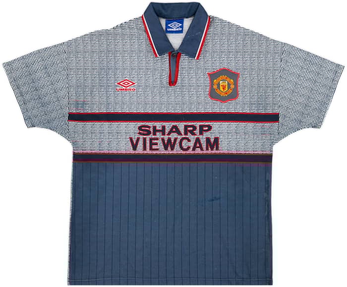 1995-96 Manchester United Away Shirt Cantona #7 - 8/10 - (L)