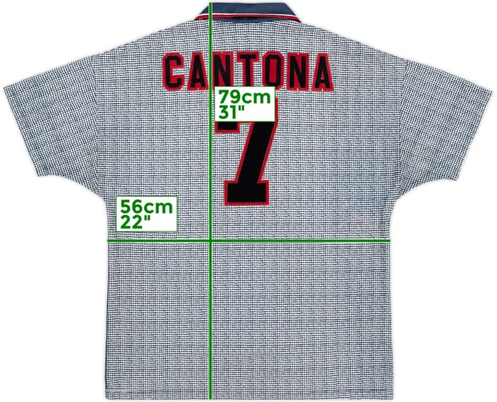 1995-96 Manchester United Away Shirt Cantona #7 - 8/10 - (L)
