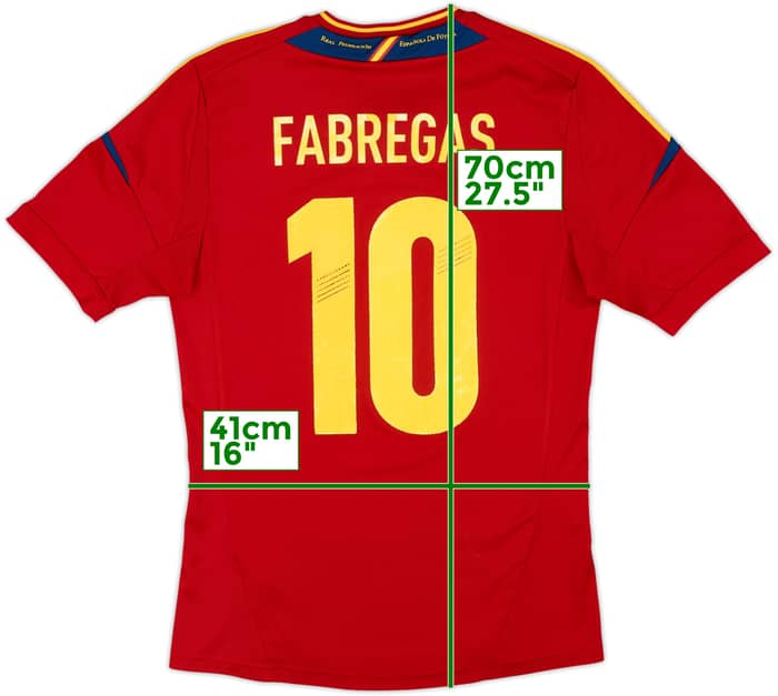 2011-12 Spain Home Shirt Fabregas #10 - 5/10 - (S)