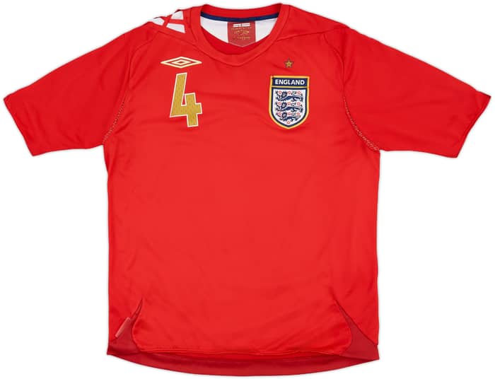 2006-08 England Away Shirt Gerrard #4 - 6/10 - (M)
