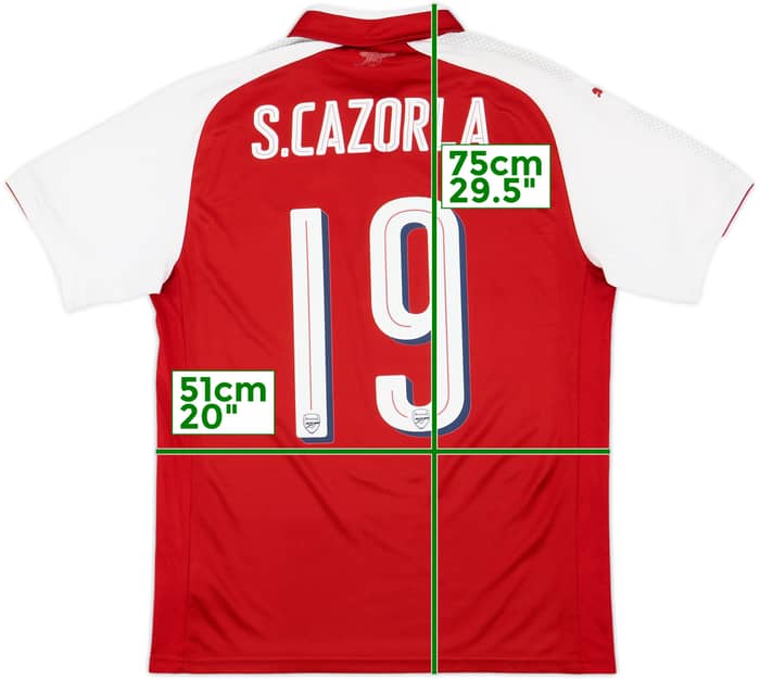 2017-18 Arsenal Home Shirt S.Cazorla #19 - 8/10 - (M)