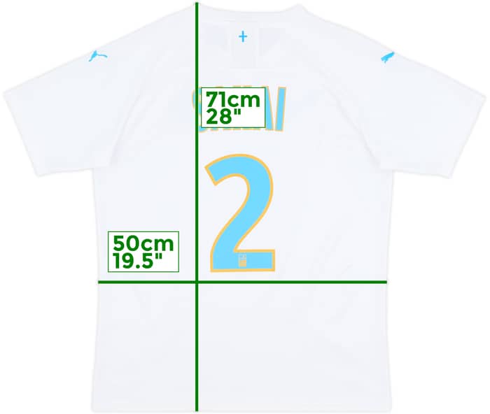 2019-20 Olympique Marseille Home Shirt Sakai #2 - 9/10 - (M)