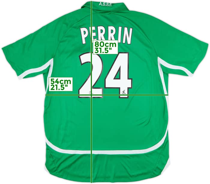 2006-07 Saint Etienne Home Shirt Perrin #24 - 8/10 - (L)
